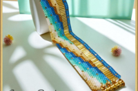 SUMMER BEACH - Even Peyote Bracelet with Bugles Pattern