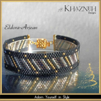 TWO Narrow Even Peyote Bracelet Patterns "ELDORA-ARJEAN"