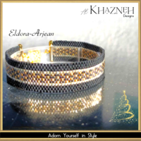TWO Narrow Even Peyote Bracelet Patterns "ELDORA-ARJEAN"