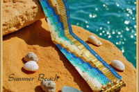 SUMMER BEACH - Even Peyote Bracelet with Bugles Pattern