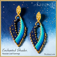 Russian Leaf Earrings Pattern ENCHANTED SHADES