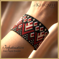 Even Peyote Bracelet Pattern INFATUATION