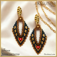 Russian Leaf Earrings Pattern FIORA