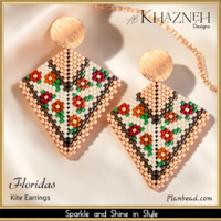 Peyote Kite Earrings Pattern FLORIDAS