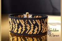 GOLDEN WAVES - Even Peyote Bracelet Pattern