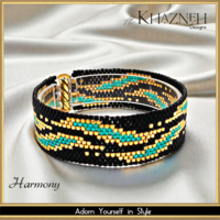 Even Peyote Bracelet Pattern - "HARMONY"