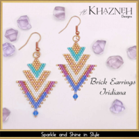 BRICK STITCH Earring Pattern "IRIDIANA"