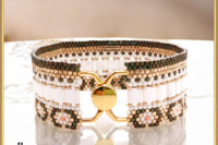 EVEN Peyote Bracelet Pattern with Tila's "IVORA"