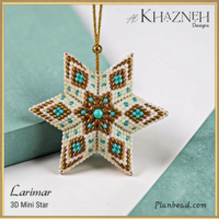 3D Mini Star Ornament / Pendant Pattern LARIMAR