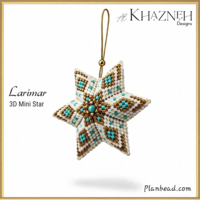 3D Mini Star Ornament / Pendant Pattern LARIMAR