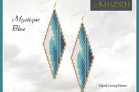 PEYOTE Earring Pattern "MYSTIQUE BLUE"