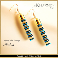 NUBIA - Even Peyote Tube Earrings Pattern