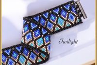Even Peyote Bracelet Pattern "TWILIGHT"