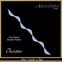 Even Peyote Bracelet Pattern "TWISTER"