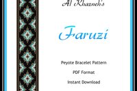 Turqoise Peyote Bracelet Pattern FARUZI
