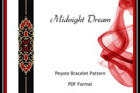 Peyote Bracelet Pattern  MIDNIGHT DREAM
