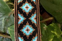 Turqoise Peyote Bracelet Pattern FARUZI