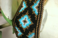 Turqoise Peyote Bracelet Pattern FARUZI