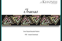 EVEN COUNT Peyote Bracelet Pattern "TRAVAS"