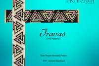 EVEN COUNT Peyote Bracelet Pattern "TRAVAS"