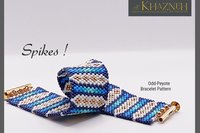 Odd-Peyote Bracelet Pattern "SPIKES"