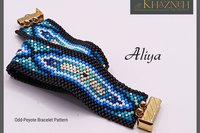 Odd-Peyote Narrow Bracelet Patterns "ALIYA"