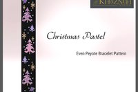 EVEN Peyote Bracelet Pattern "CHRISTMAS PASTEL"