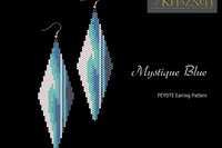 PEYOTE Earring Pattern "MYSTIQUE BLUE"