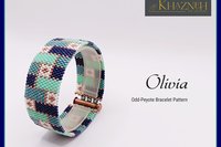 Odd Peyote Bracelet Pattern "OLIVIA"