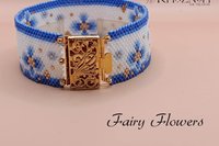 EVEN Peyote Bracelet Pattern "FAIRY FLOWERS"