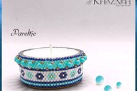 Tealight Cover TUTORIAL Even Peyote Stitch "PARELTJE"