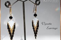 Odd Peyote Bracelet and Earrings set "VYVETTE"