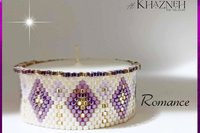 Tealight Cover - Even Peyote Stitch- "ROMANCE"