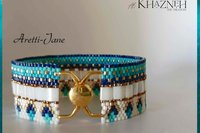Even Peyote Bracelet Pattern with Tila's "ARETTI-JANE"