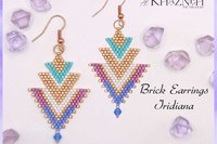BRICK STITCH Earring Pattern "IRIDIANA"