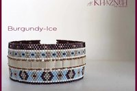 EVEN Peyote Bracelet Pattern with Tila's: "BURGUNDY-ICE"