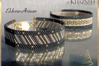 TWO Narrow Even Peyote Bracelet Patterns "ELDORA-ARJEAN"