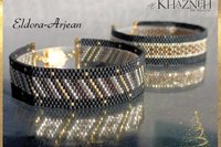 TWO Narrow Even Peyote Bracelet Patterns "ELDORA-ARJEAN"