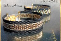 TWO Narrow Even Peyote Bracelet Patterns "ELDORA-ARJEAN"