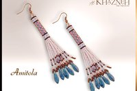 AMITOLA: Peyote stitch fringed Tube Tassel Earring Pattern