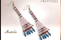 AMITOLA: Peyote stitch fringed Tube Tassel Earring Pattern