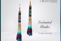 Enchanted Shades: Peyote Stitch Tube Tassel Fringe Earrings Pattern