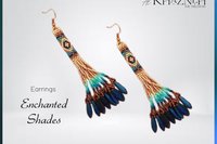 Enchanted Shades: Peyote Stitch Tube Tassel Fringe Earrings Pattern