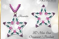 FLEURETTE - 3D Mini Star Ornament / Pendant with Bail PATTERN