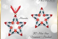 FLEURETTE - 3D Mini Star Ornament / Pendant with Bail PATTERN