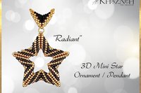 RADIANT - 3D Mini Star Ornament / Pendant with Bail PATTERN