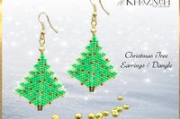 CHRISTMAS TREE Kite Dangle Earrings Pattern