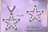 FLEURETTE - 3D Mini Star Ornament / Pendant with Bail PATTERN