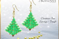 CHRISTMAS TREE Kite Dangle Earrings Pattern