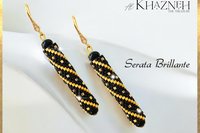 SERATA BRILLANTE - Even Peyote Tube Earrings